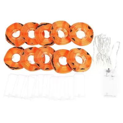 10 LED Pumpkin Grimace Lanterna Pravljične luči Vrvica Rekviziti za zabavo za noč čarovnic Okraski