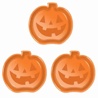 Servirni pladnji za zabavo za noč čarovnic, Plastični komplet pladnjev Pumpkin Ghost Bat, krožniki