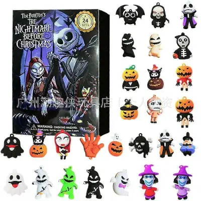 Odštevalni koledar za noč čarovnic Ghost Atmosphere Gothic Christmas 24 daril Škatla za adventni dan