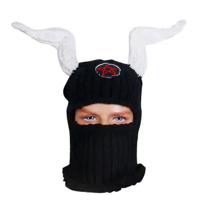 Grozljiv kostum za noč čarovnic s pokrivalom za glavo Balaclava Bucket Hat s polno glavo