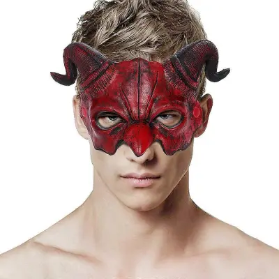 Noč čarovnic, božič, božična darila, dekoracija, pustna zabava, pu pena, polovica obraza, rog, demon