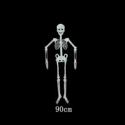 90/150 cm človeško okostje, ki ga je mogoče postaviti, dekoracija za noč čarovnic