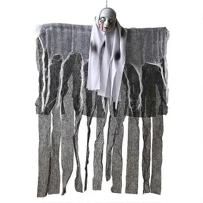 Viseči Ghost Dekoracija za noč čarovnic Viseča Ghost Skull Gaza Ghostface Ghost House Door Horror Rekviziti