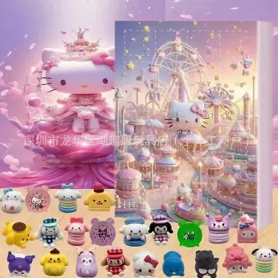 Nova škatla za koledar Sanrio KT Cat za noč čarovnic. Škatla za koledar Sanrio 24-delna slepa škatla