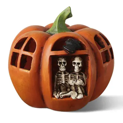 Nočna lučka iz smole Pumpkin Skull Lamp Led Night Light za dekoracijo doma za zabavo za noč čarovnic