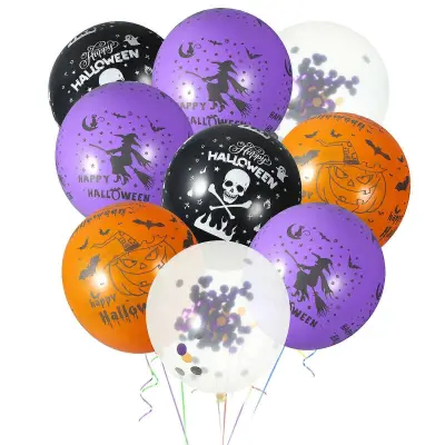 20 kosov balonov za zabavo Halloween baloni iz lateksa Baloni s potiskom za zabavo za noč čarovnic