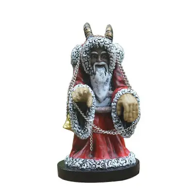 Kip iz smole za noč čarovnic Krampus Gothic Ovčji rog Santa Claus Kiparske figurice Božični vrt Namizna dekoracija