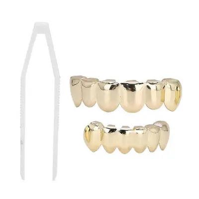 Shiny Teeth Hip Hop Prop Teeth Dodatek za dekoracijo za darilo za zabavo za noč čarovnic