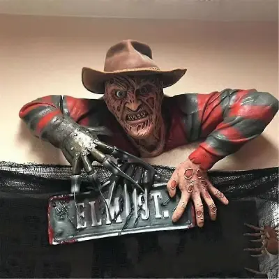 Okras za zabavo za noč čarovnic Kip Freddyja Nightmare Krueger Tomb Walker Dekoracija Horror Rekviziti -NMAOV