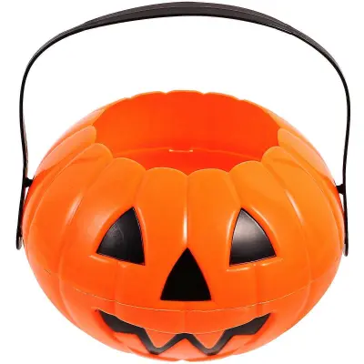 Noč čarovnic Pumpkin Bucket prenosno lahko plastično držalo za bonbone za trik ali poslastico, okraske za zabave in