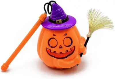 Noč čarovnic Pumpkin igrače z grozljivim zvokom Pumpkin Witch Ročna metla Viseča Jack-o'-Lantern 3 AAA baterije Pumpkin Lantern Holiday Li