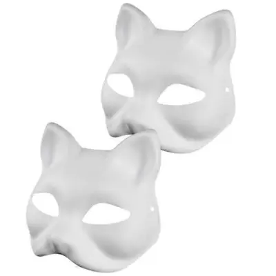 2/3/5/6/10/12/20 kosov DIY maske Mačji obraz, enobarvne DIY ročno poslikane pustne zabave, žoga za maske, noč čarovnic