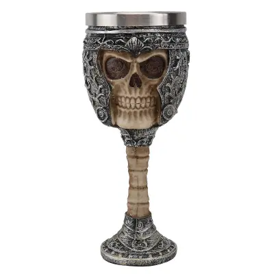 3D čaša za vino Creative Shape za dekoracijo za noč čarovnic v rjavi barvi s funkcijo shranjevanja alkoholnih pijač, 1 paket