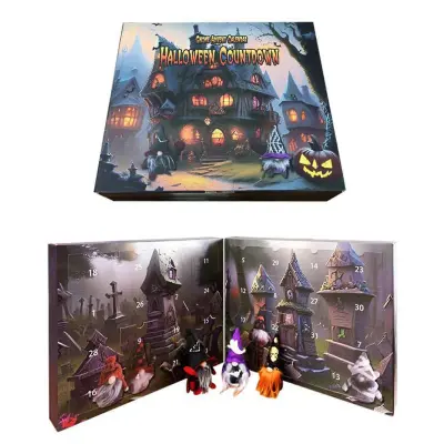 Odštevalnik za noč čarovnic Adventni koledar z 31-dnevnimi palčki Puzzle presenečenja Darilna škatla za otroško dekoracijo doma in pisarne