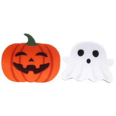 2 kosa sponke za lase za noč čarovnic, srčkane sponke za lase Pumpkin Ghost, dodatki za lase, majhne sponke za lase za ženske, dekleta
