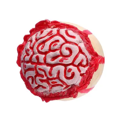 Dodatek za zabavo za noč čarovnic Scary Brain Tidy Moški, Ženske, Otroci, Realističen slog, rdeča guma, 1 kos