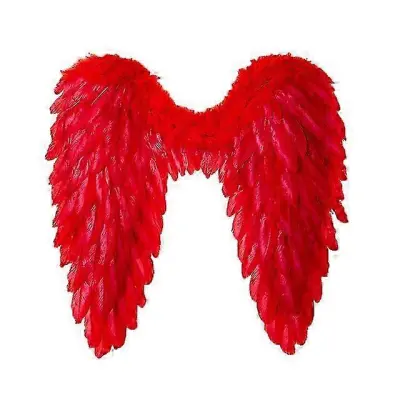 Angel Pero Krila Noč Čarovnic Božična Dekoracija Zabava Rekviziti Stage Performance Show Scene Layout Angel Wings Črna Rdeča Bela
