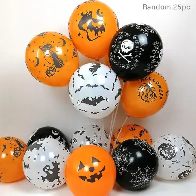 25 kosov Baloni za noč čarovnic Ghost Festival Pumpkin Head Decoration Odebeljen balon iz lateksa Happy Helloween Party Balon balon