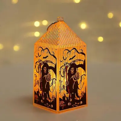 Okraski za noč čarovnic Led sveče Čajna lučka Pumpkin Ghost Viseča LED svetilka Lučka Horror Rekviziti Halloween Party Home Bar Decor