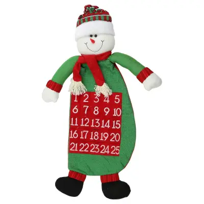 Božični koledar Božiček Snežak Xmas Adventni časovnik Vrata Stenska okna Božični adventni koledarji Modni okraski za dom