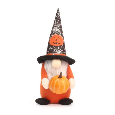 Noč čarovnic Gnome Za Punčko Pumpkin Bat Spider Mesh Plišasta Igrača Ornament Za Dom Festival Party Jedilna Miza Dekoracija Gnomes Dobave