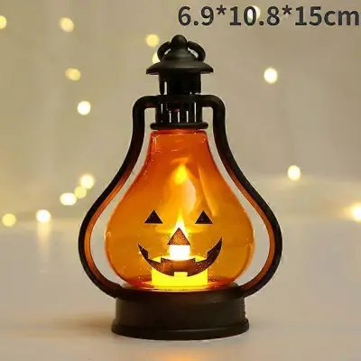 Okraski za noč čarovnic Led sveče Čajna lučka Pumpkin Ghost Viseča LED svetilka Lučka Horror Rekviziti Halloween Party Home Bar Decor