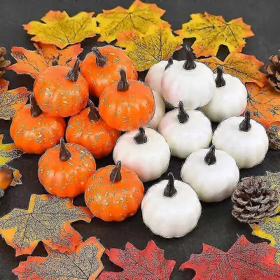 12 kosov Mini umetna simulacija bučnega dekorja za noč čarovnic Zelenjava Diy Craft Halloween Home Party Decoration Farmhouse Harvest