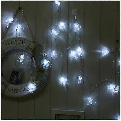 Jianghuo 10/20/40Led noč čarovnic Spider String Light Baterijske vijolične praznične luči za božično novo leto vrt dvorišče party dekor