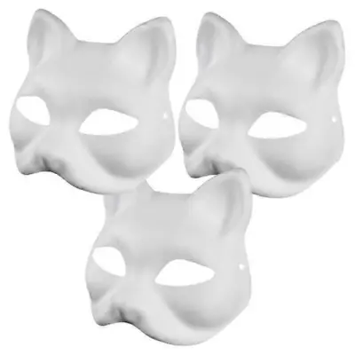 2/3/5/6/10/12/20 kosov DIY maske Mačji obraz, enobarvne DIY ročno poslikane pustne zabave, žoga za maske, noč čarovnic