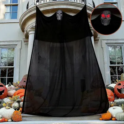 9,8ft Halloween Ghost Viseči okraski Strašljivo grozljivo notranjo zunanjo dekoracijo (baterije niso priložene)