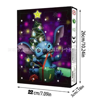 New Stitch Lilo & Stitch Božični adventni koledar Blind Box 24 Halloween Countdown Anime Blind Box