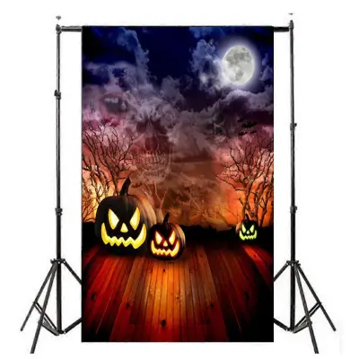 Halloween Party Strašljivo ozadje 3D Grozljiva bučna groza Nočna grobnica Ozadje Fotografski studio 150 X 90 Cm 1 komplet