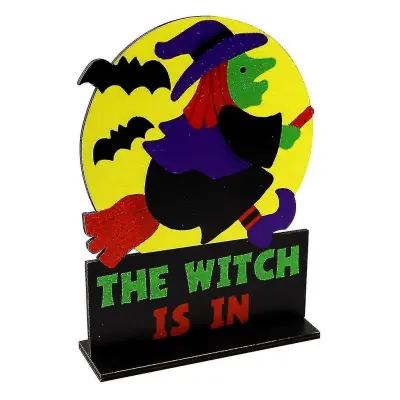 Halloween Moon Witch Leseni Namizni Okraski Kreativni Dekor Za Doma Indoor Festival Party Desktop