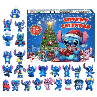 New Stitch Lilo & Stitch Božični adventni koledar Blind Box 24 Halloween Countdown Anime Blind Box
