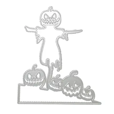 Halloween Pumpkin Kovinske rezalne matrice Šablona Diy Scrapbooking Album Papirnata kartica Predloga Kalup za reliefno dekoracijo