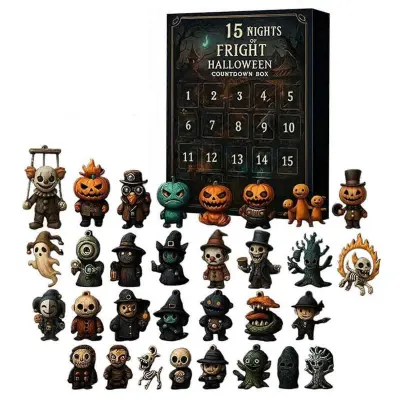 31 Nights of Fright Halloween Countdown Škatla z igračami Spooky Surprise, zbirateljskimi figuricami grozljivk za otroke in odrasle