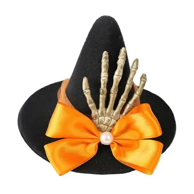 1pc Halloween dekorativni čarovniški klobuk sponka za lase čarovniški klobuk dodatek za lase za dekor