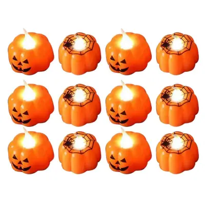 12pcs LED Pumpkins Flameless Sveče Luči za Halloween Party Decor Domača Spalnica Dekoracija
