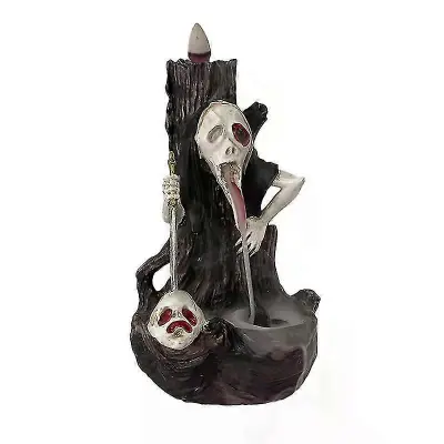 Halloween Skull Head Backflow Gorilnik za kadila Smola Backflow Aroma Gorilnik Crafts Aromatherapy Dekorativni Okraski (1pcs)