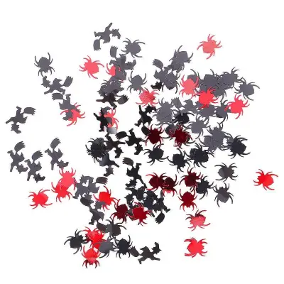 Okrasni konfeti Halloween Party Table Scatter Spider Oblika Različne barve 2X2X0,05 cm 3 vrečke po 300 kosov za dekoracijo doma