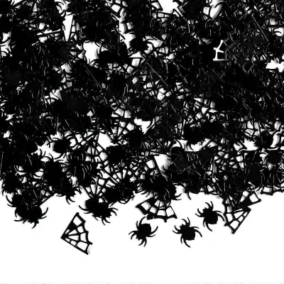 Halloween Party Table Scatter Confetti - Black Spider Spider Webs Konfeti Trick or Treat Party Sprinkles Konfetni okraski, 75 g