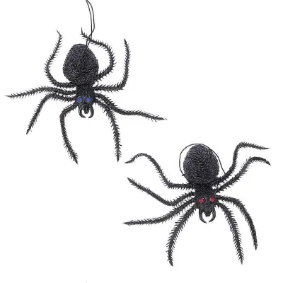 Pajki Dekoracija 2Pcs Halloween Party Dekoracija Prop za Haunted House Naključni Black Scare