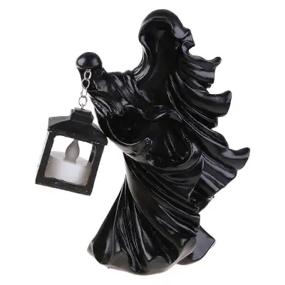Halloween Hell Messenger z Lučjo Smolo Kip Ornament Realistične Scary Witch Ghost Skulptura Figurice Lučka Domači Vrt Dekoracija