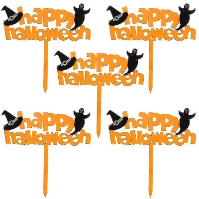 5 kosov Halloween Witch Hat Cupcake Topper Torta Dekorativni Topper Pribor za zabave