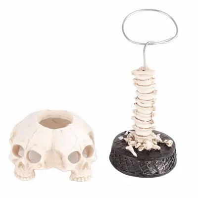 Skeleton Namizna svetilka Skeleton Night Lamp Halloween Industrial Retro Style Lamp Horror Spalnica Decoration