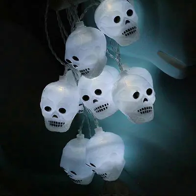 Halloween Spooky Skull LED String Lights Horror Festival Lamp Bulbs Party Home Garden Yard Patio Decoration