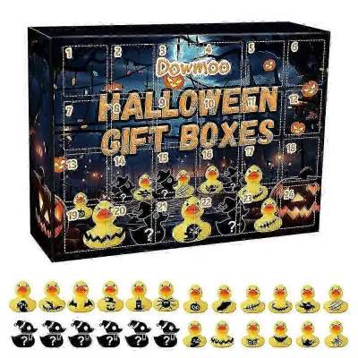 Halloween Raca Adventni koledar Adventni odštevalnik 24 Mreža Presenečenje Dekoracija Gumijasta raca Slepa škatla Igrača za dom Praznični dekor