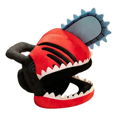 Anime Chainsaw Man Hat Smešno plišasto pokrivalo Mehka plišasta maska ​​kostum Halloween Party Cosplay Rekviziti za odrasle