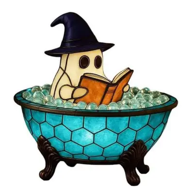 Ghosts Bubble Bath Lamp za Halloween Party 3D Ghosts nočna lučka za dekoracijo spalnice
