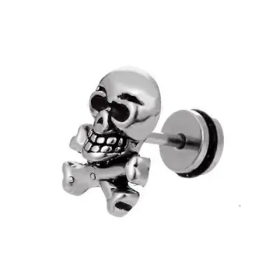 Punk Skull Stud Earrings Vintage Skull Gothic Death Earrings Halloween Party null - 4